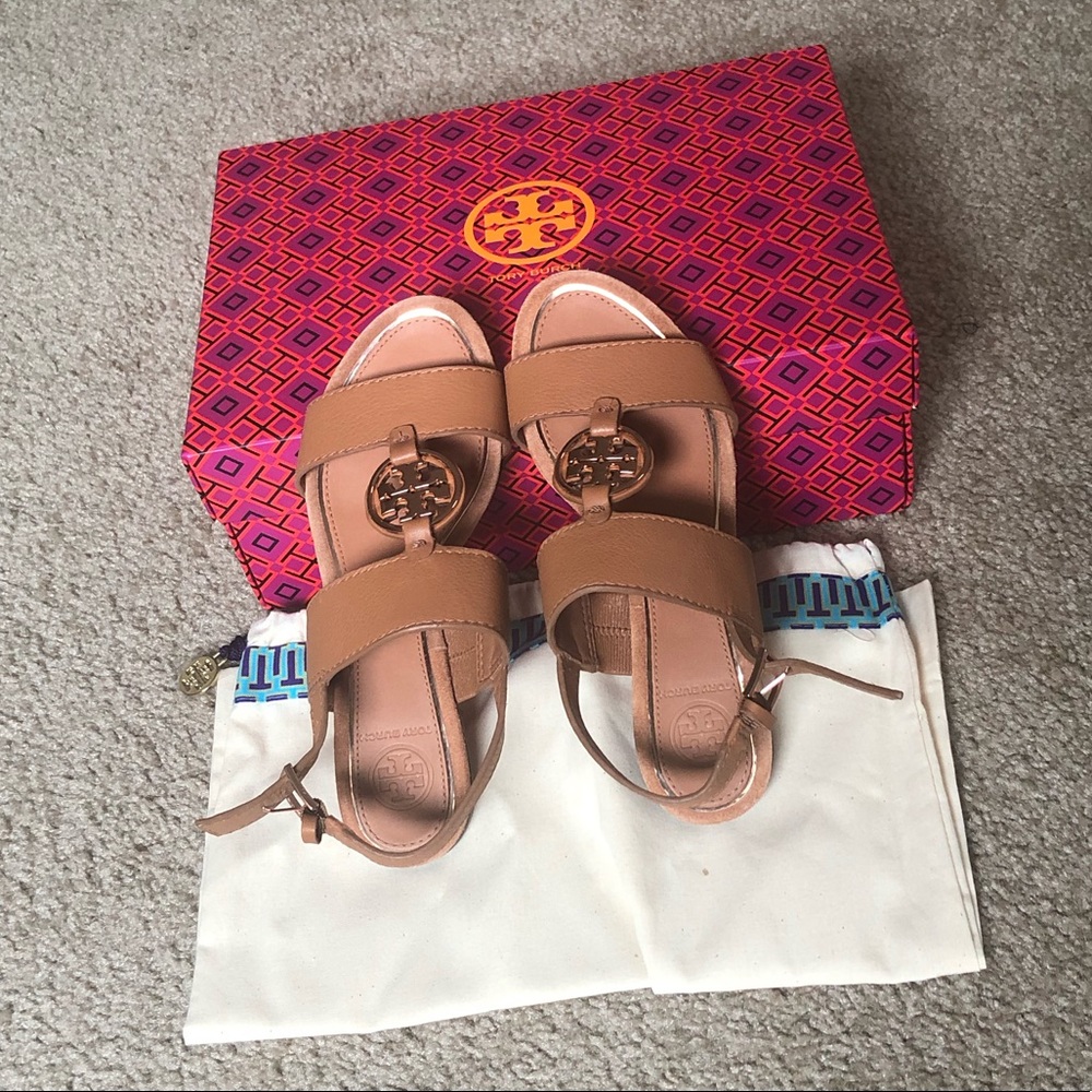 Tory Burch miller metal leather sandal